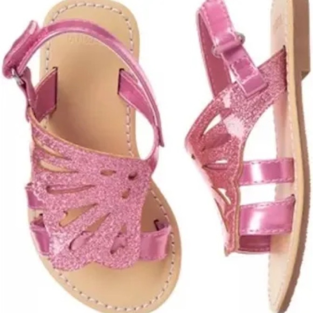 NWT pink sparkle butterfly sandals by Gymboree